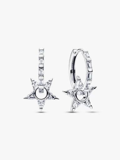 Sparkling Stella Openwork Hoop Earrings