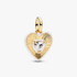 Radiating White Heart Medallion Charm Radiating White Heart Medallion Charm