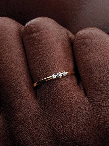 Pandora Era Lab-Grown Diamond Triple Stone Ring