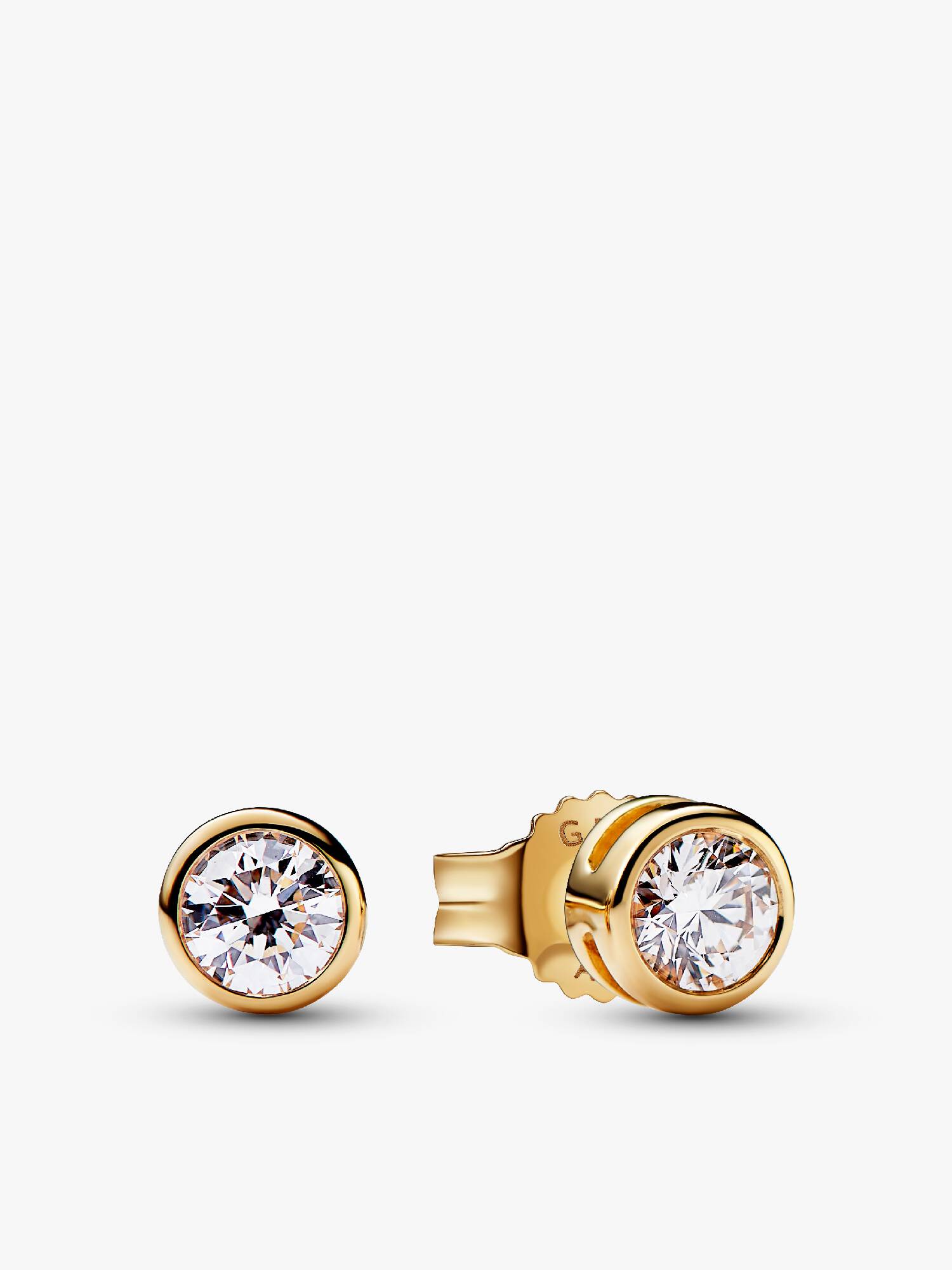Pandora Era Lab-Grown Diamond Bezel Stud Earrings