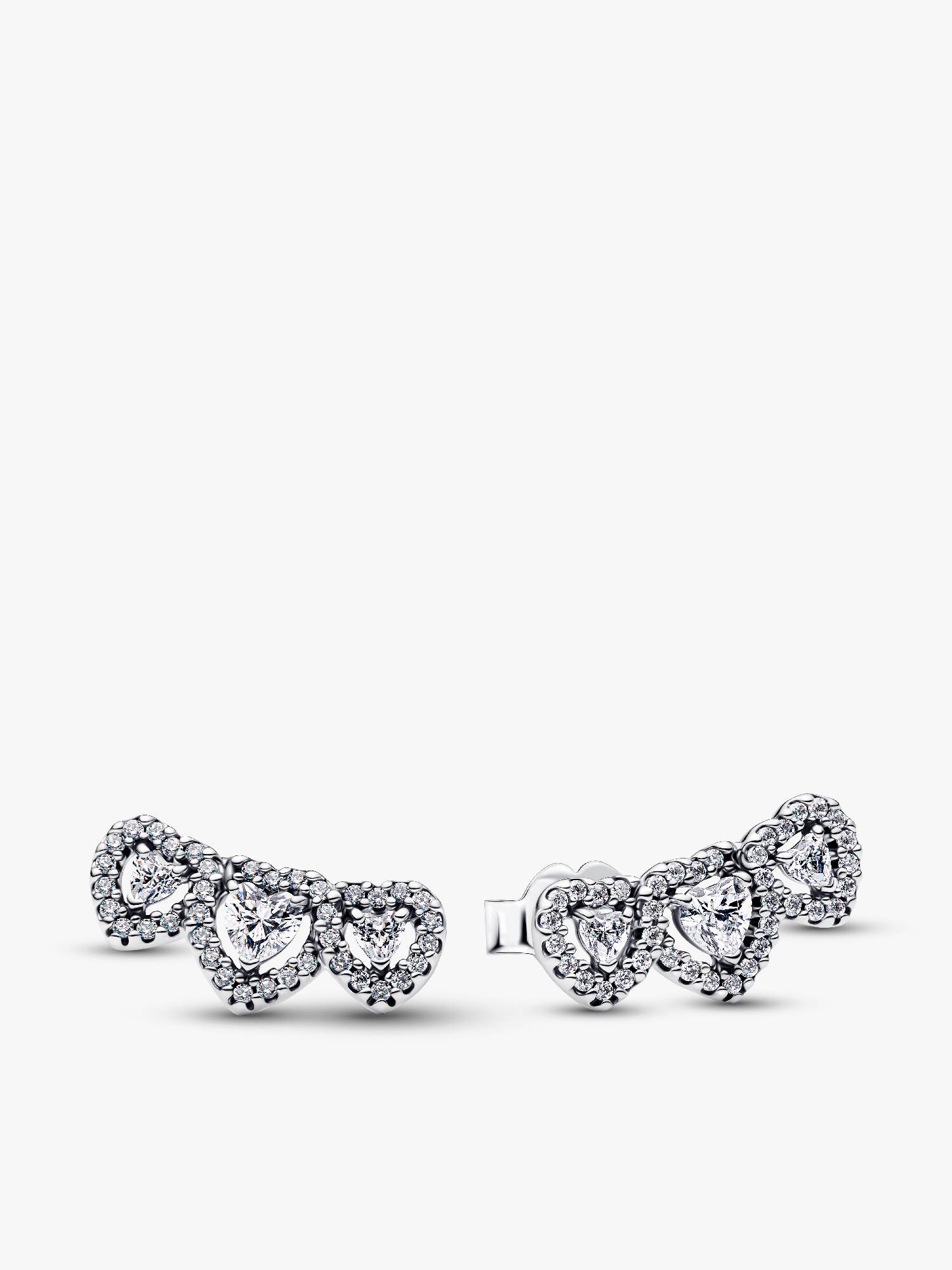 Halo Heart Trilogy Stud Earrings