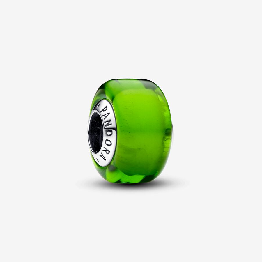 Green Mini Murano Glass Charm image number 0