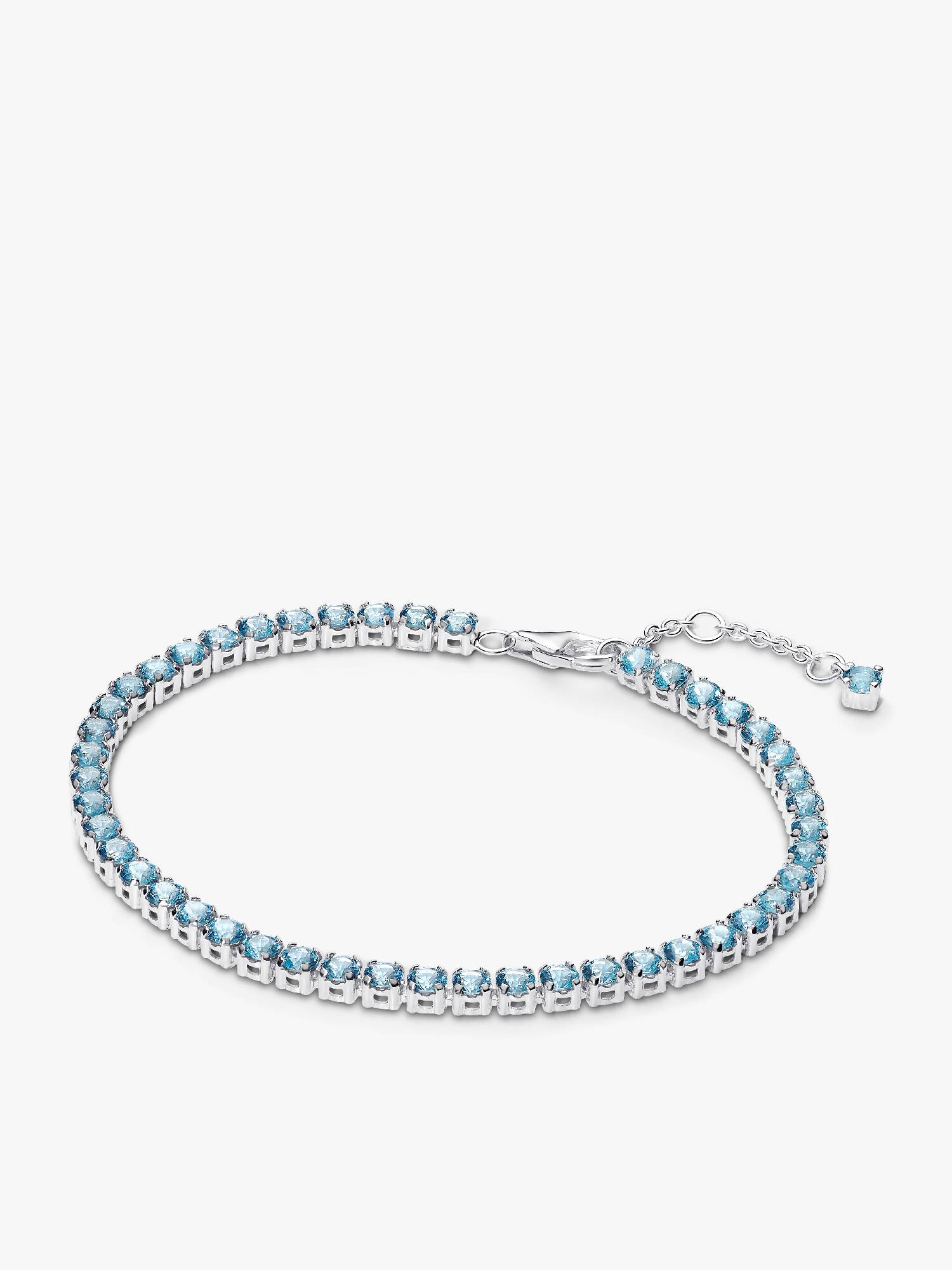 Sparkling Light Blue Tennis Bracelet