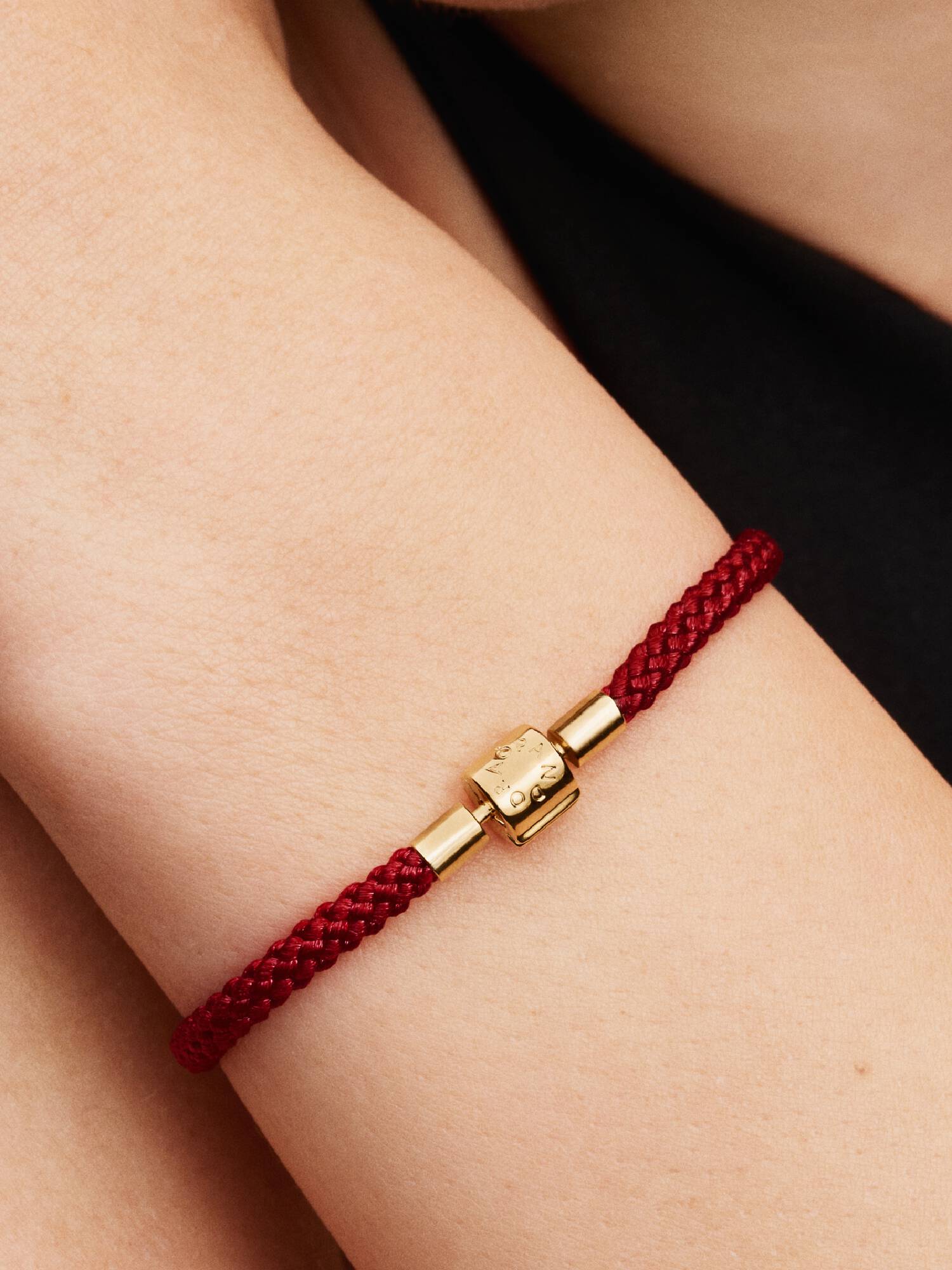 Shimmering Red Cord Bracelet