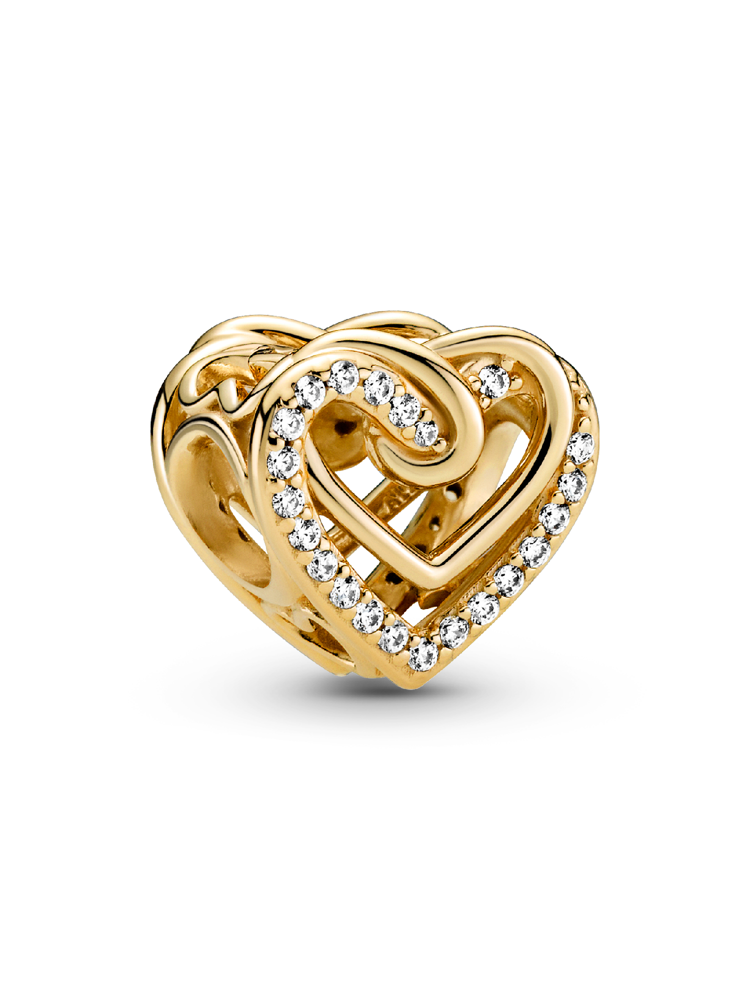Sparkling Entwined Hearts Charm