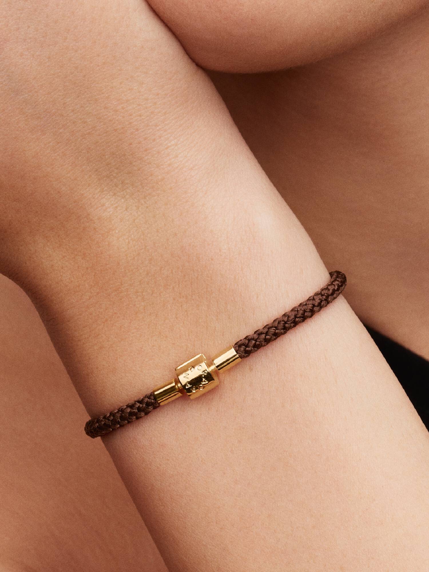 Shimmering Brown Cord Bracelet