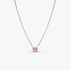 Pandora Era Bezel Sterling Silver Pink Lab-grown Diamond Pendant Necklace Pandora Era Bezel Sterling Silver Pink Lab-grown Diamond Pendant Necklace