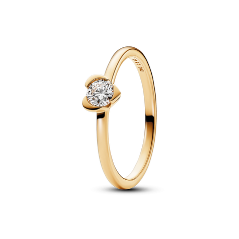 Pandora Talisman 14k Gold Lab-grown Diamond Heart Ring