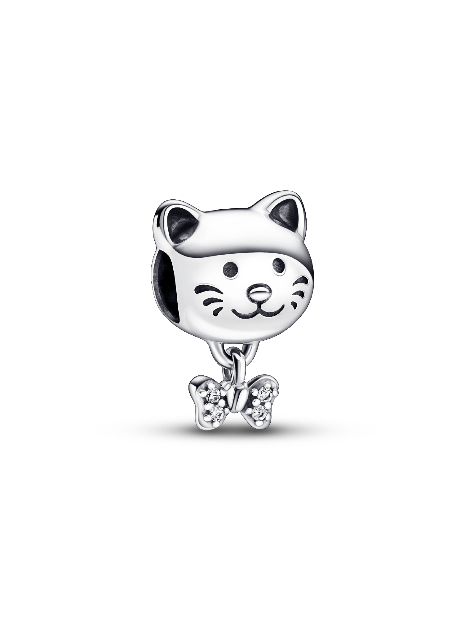 Pet Cat & Bow Charm