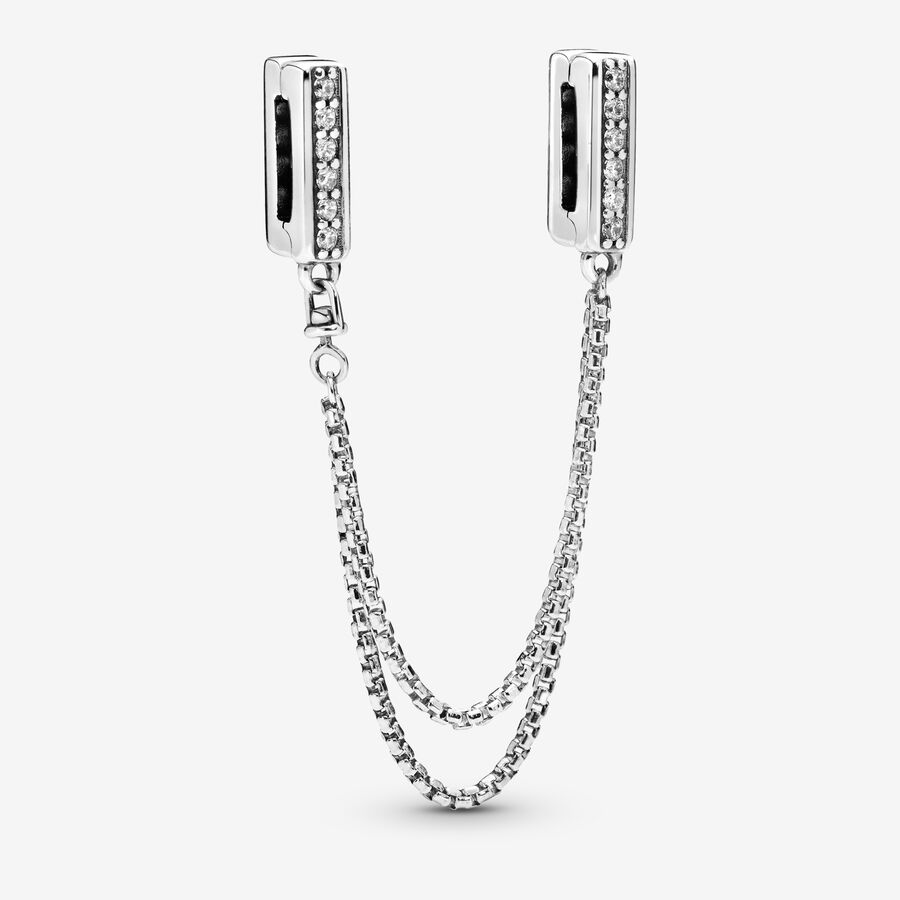 Pandora Reflexions Sparkling Safety Chain Clip Charm image number 0