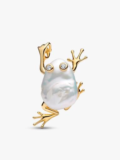 Baroque Pearl Frog Pendant Necklace set