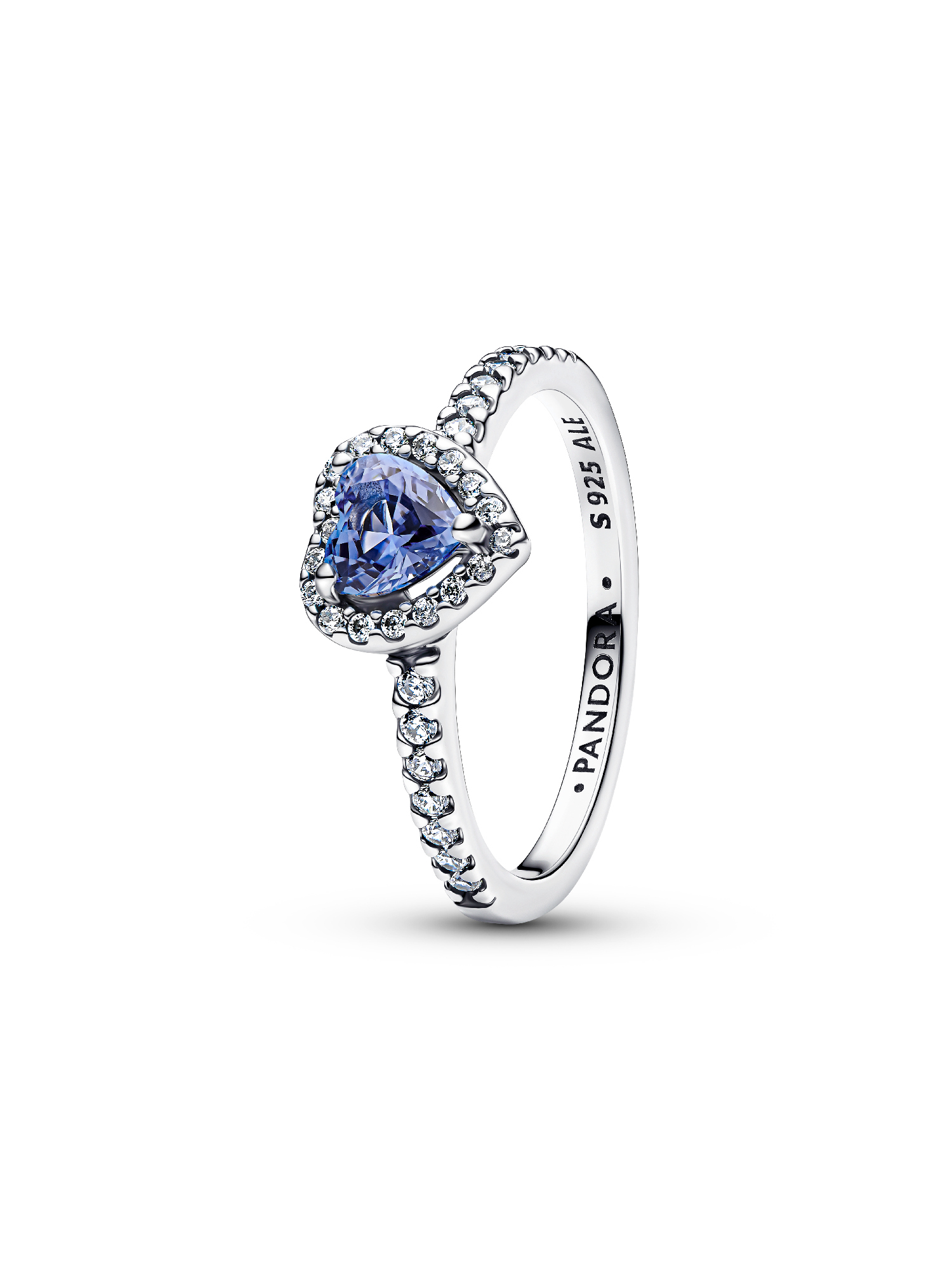 December Crystal Birthstone Sparkling Elevated Heart Ring