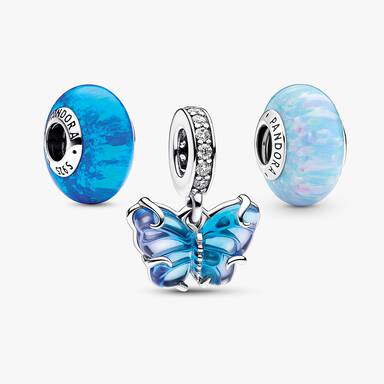 Boldly Bright and Blue Charm Set