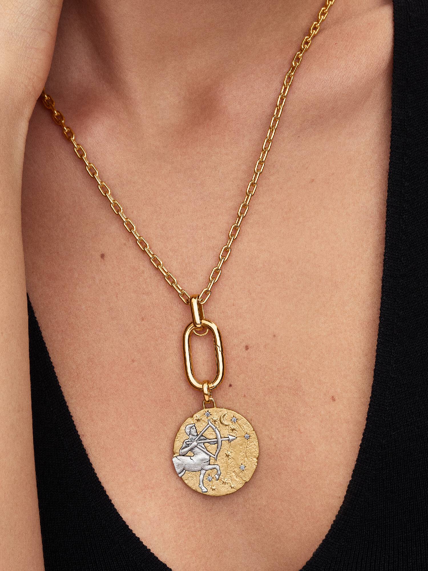 Sagittarius Zodiac Oversized Talisman Charm