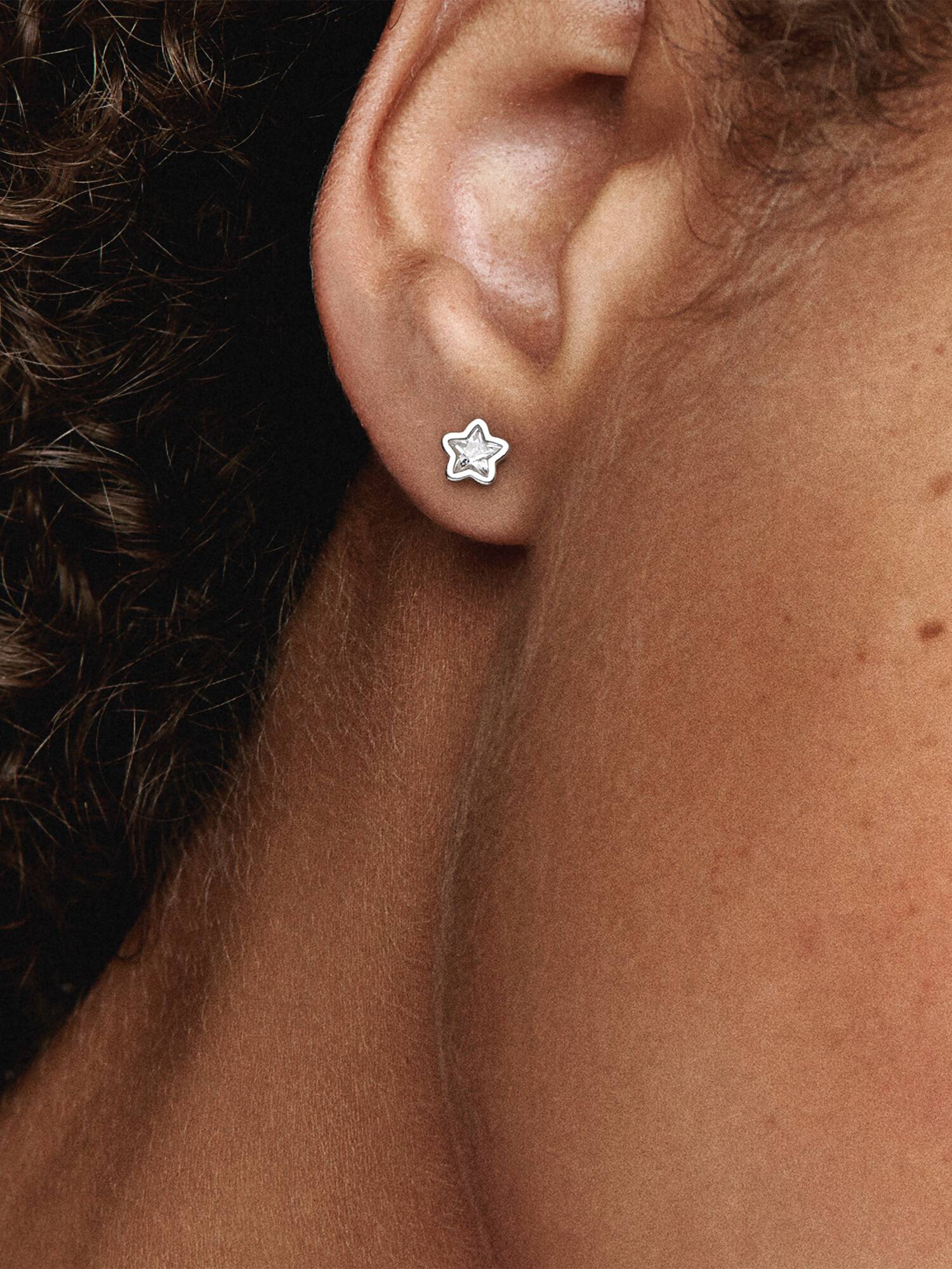 Sparkling Sterling Silver Star Stud Earrings