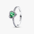 August Crystal Birthstone Elevated Mint Green Heart Ring August Crystal Birthstone Elevated Mint Green Heart Ring