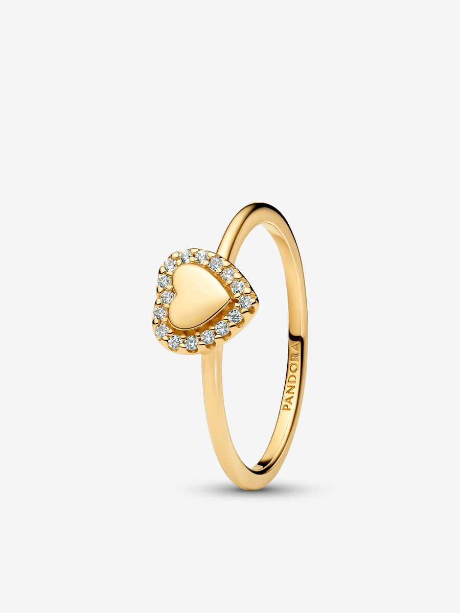 Engravable Heart Halo Ring