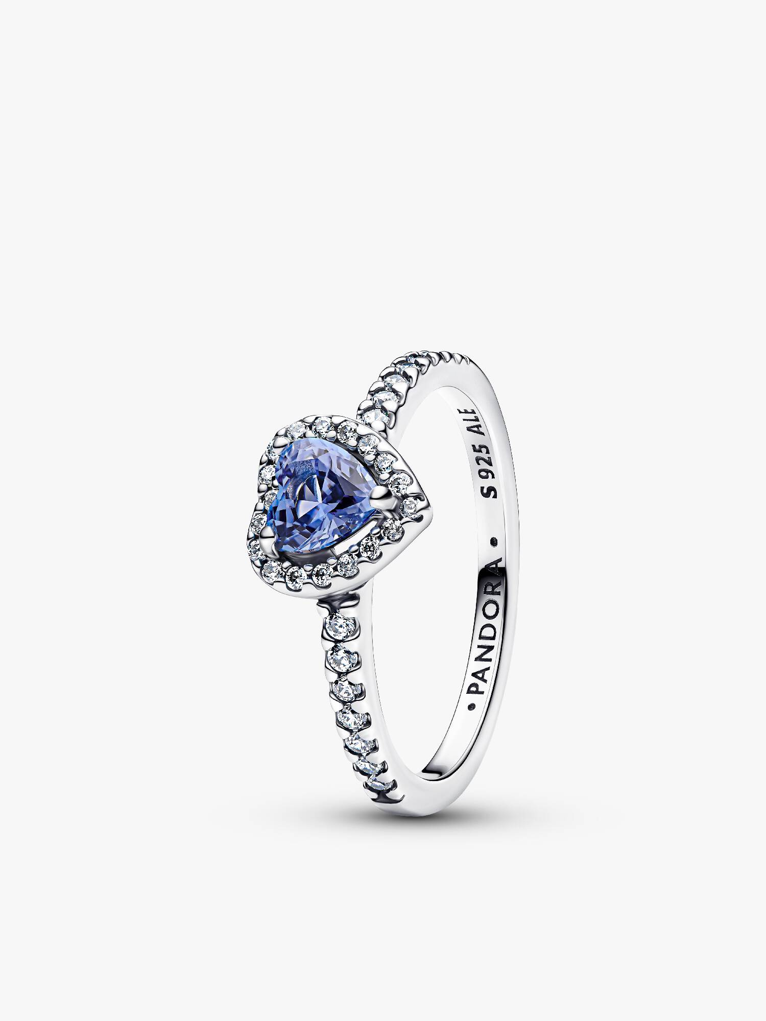 December Crystal Birthstone Sparkling Elevated Heart Ring