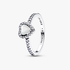 June Crystal Birthstone Elevated White Heart Ring June Crystal Birthstone Elevated White Heart Ring