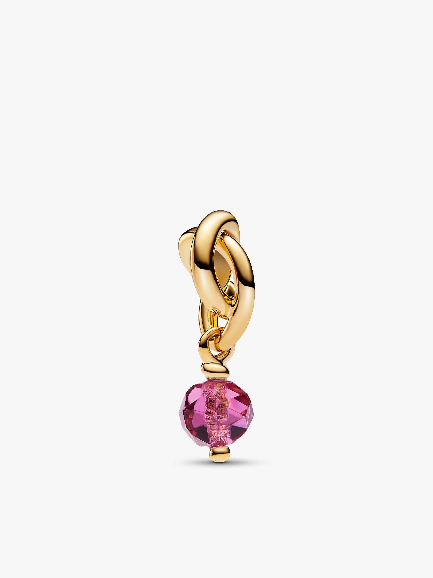October Crystal Birthstone Eternity Circle Dangle Charm