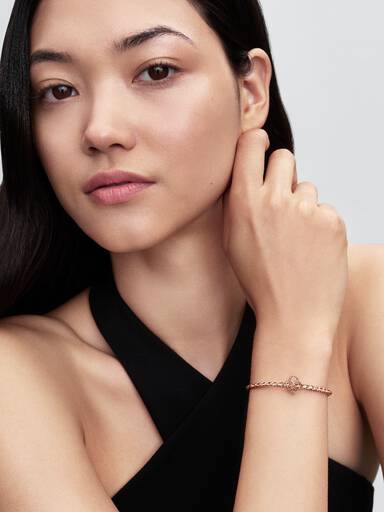 Heart padlock 14k rose gold-plated charm