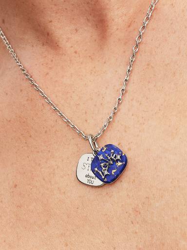 Celestial Blue Love Constellation Double Dangle Charm