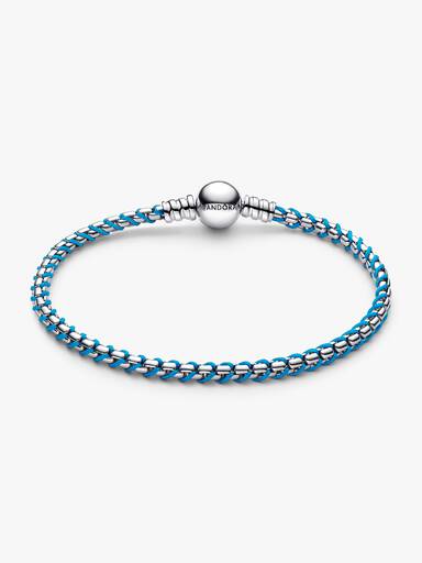 Blue Cord Box Chain Bracelet
