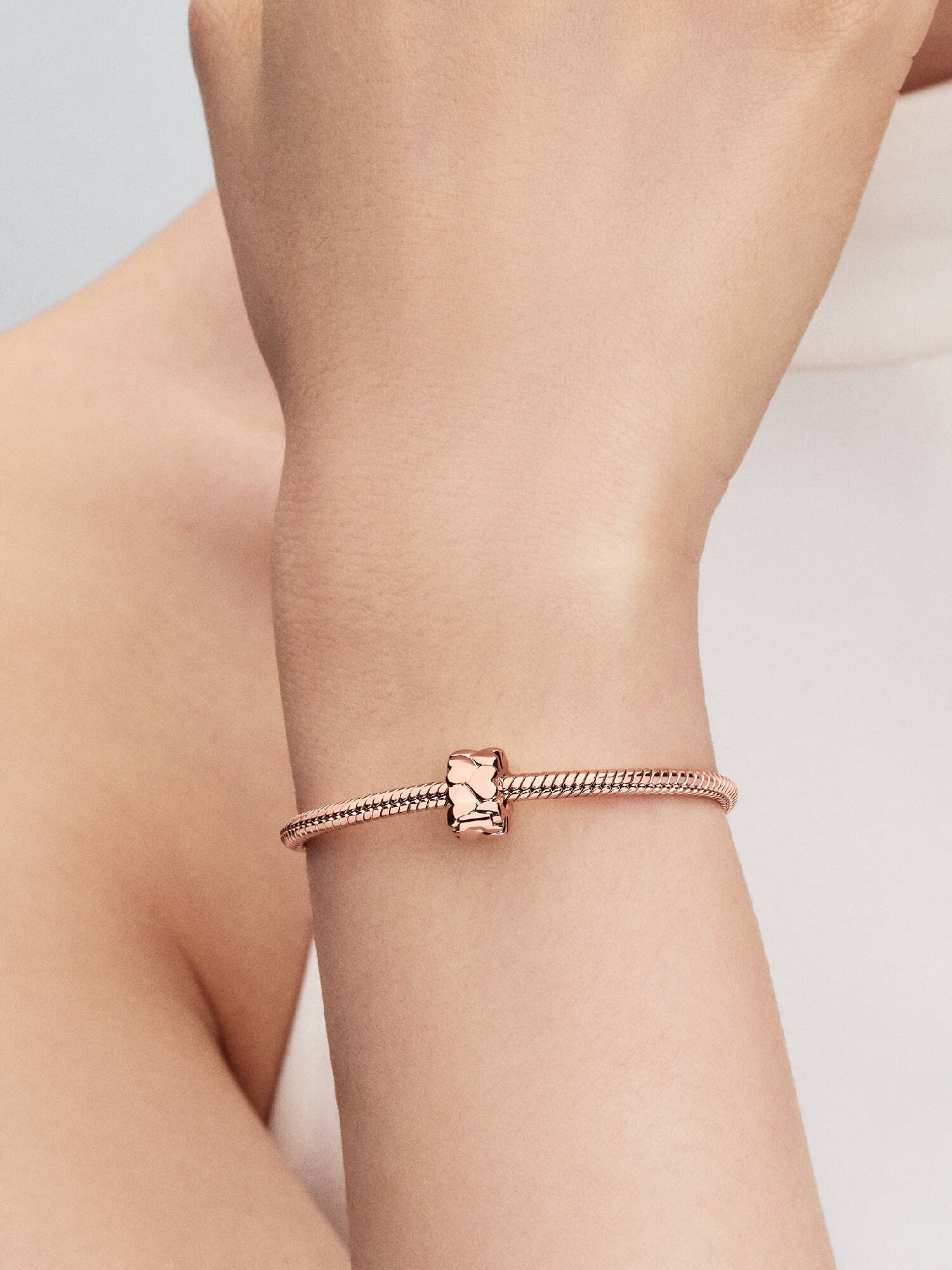 Hearts 14k rose gold-plated clip