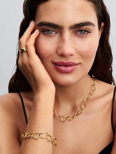 Organically Shaped Link Bracelet
