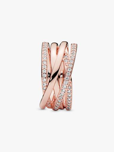 Sparkling & Polished Lines Ring