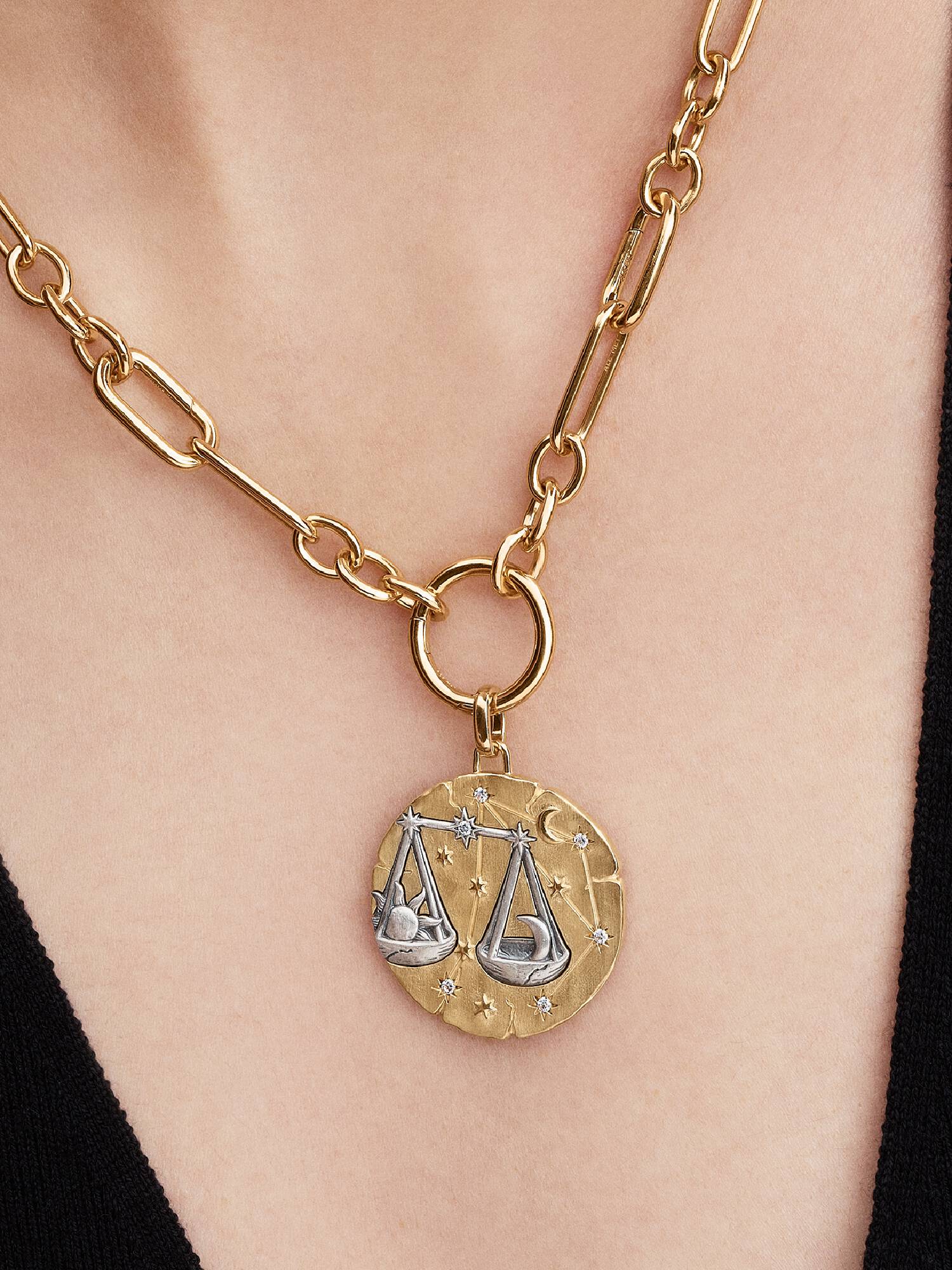 Libra Zodiac Oversized Talisman Charm
