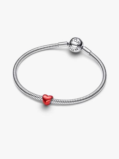 Metallic Red Heart Mini Charm