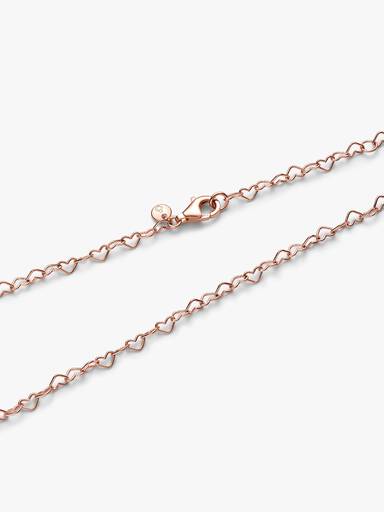 Heart 14k rose gold-plated collier