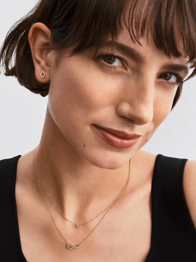 Pandora Infinite Lab-grown Diamond Pavé Stud Earrings