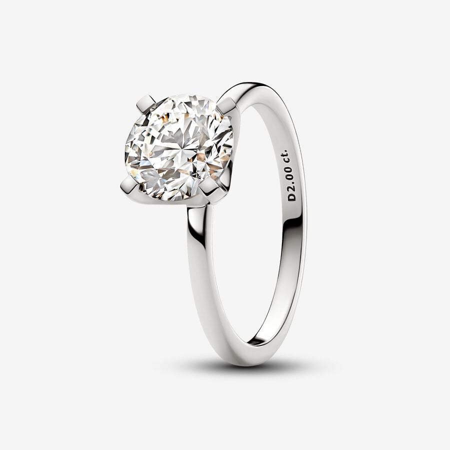 Pandora Era 14k White Gold Lab-grown Diamond Ring image number 0