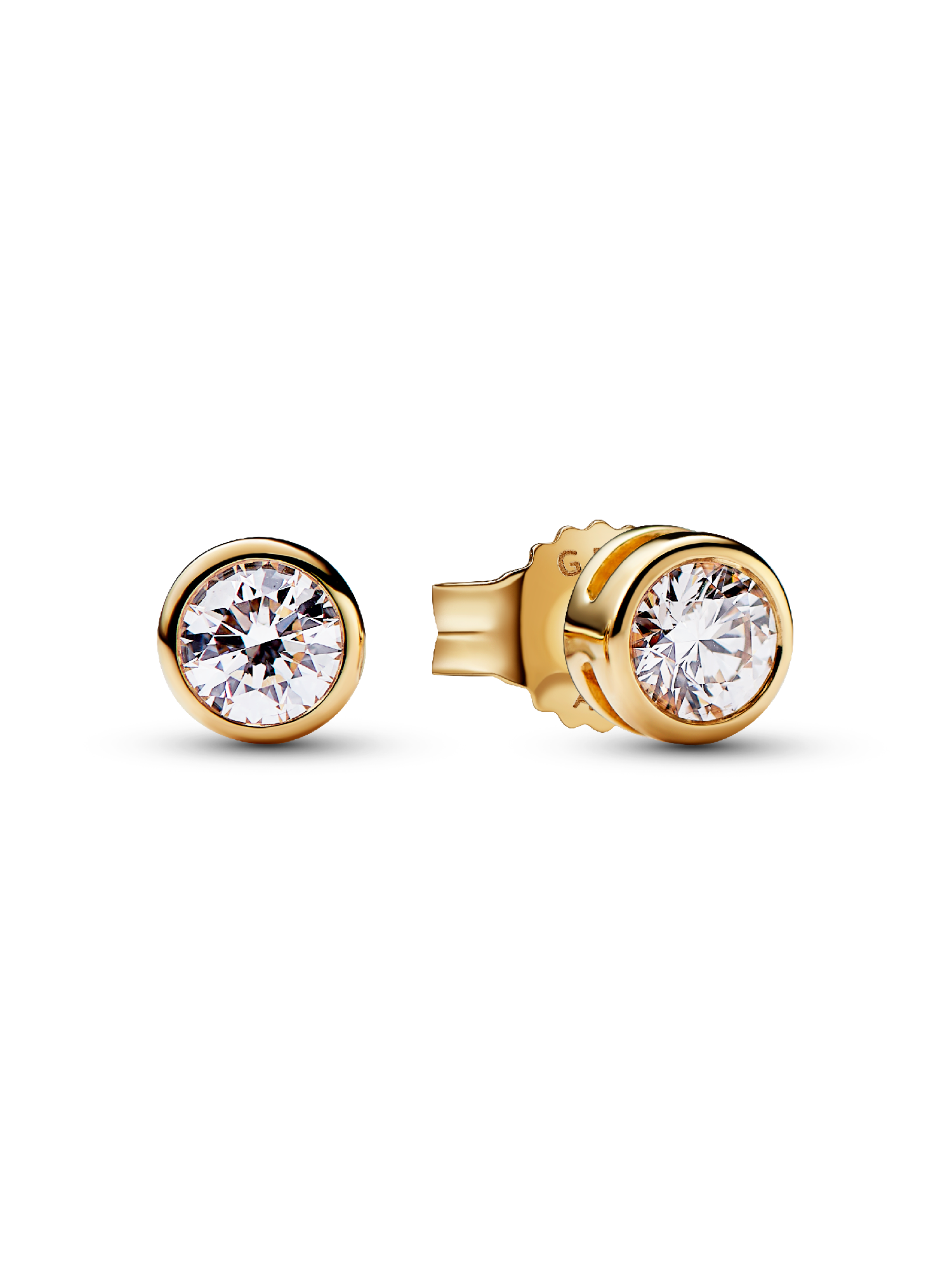 Pandora Era Lab-Grown Diamond Bezel Stud Earrings