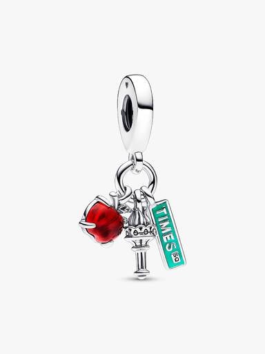 NYC Apple, Torch and Street Sign Triple Dangle Charm | Pendant ...