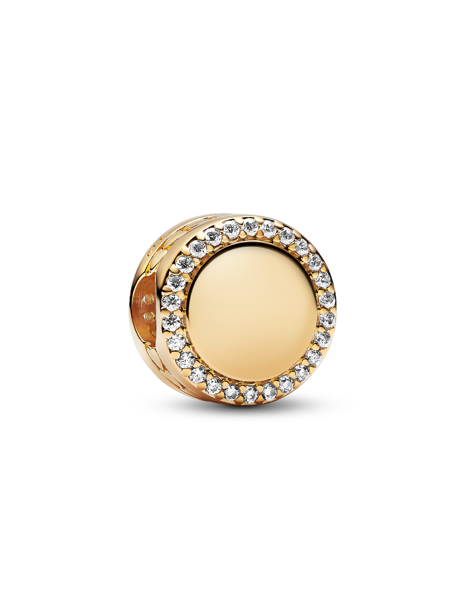 Engravable Sparkling Button Charm
