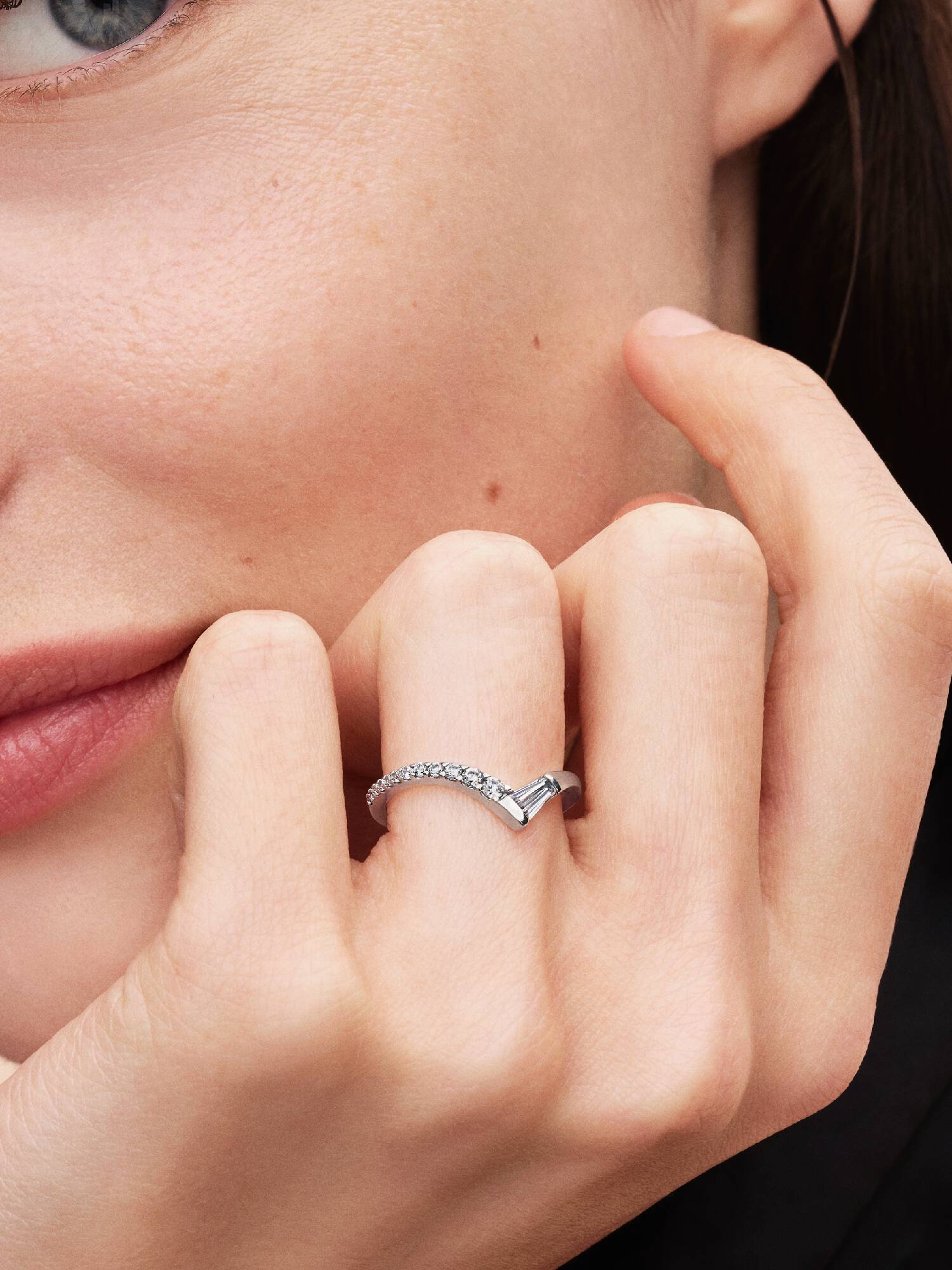 Tiara Baguette Pavé Band Ring
