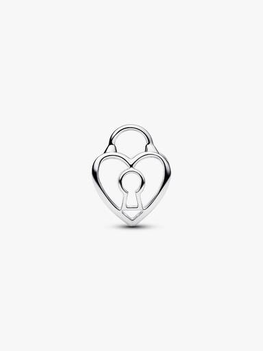 Openwork Heart Padlock Charm