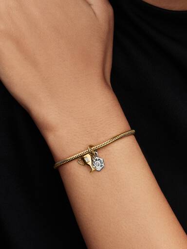 Engravable Trophy Double Dangle Charm
