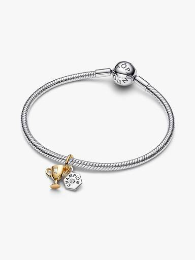 Engravable Trophy Double Dangle Charm