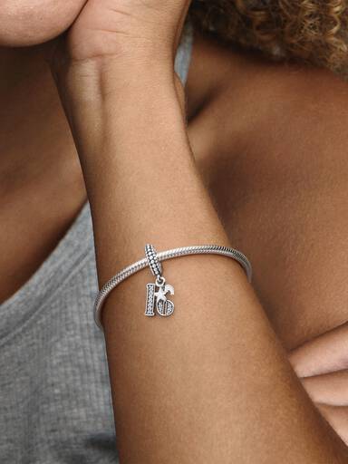 Sterling Silver Sweet 16 Birthday Dangle Charm