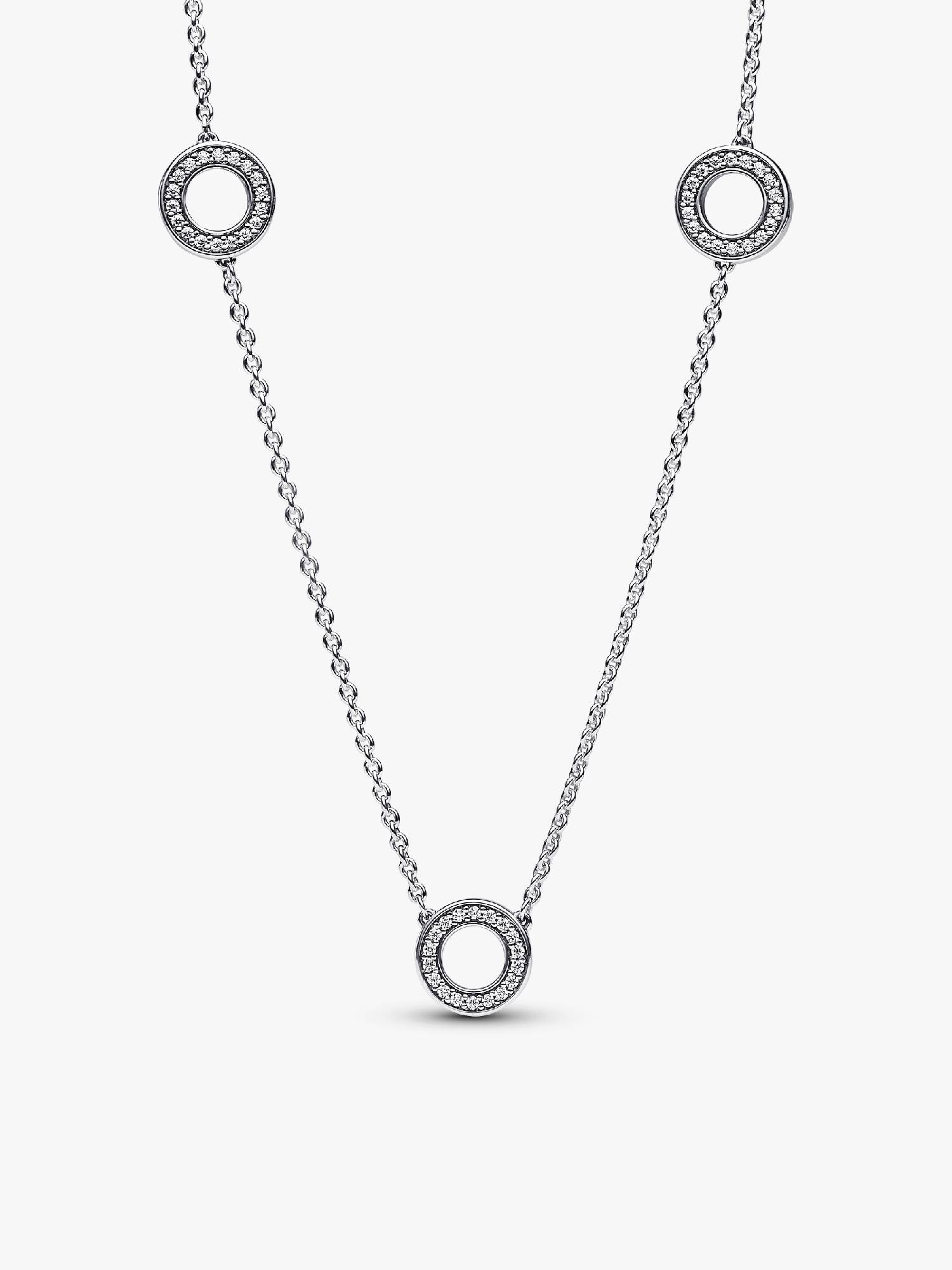 Pavé Circles Chain Necklace