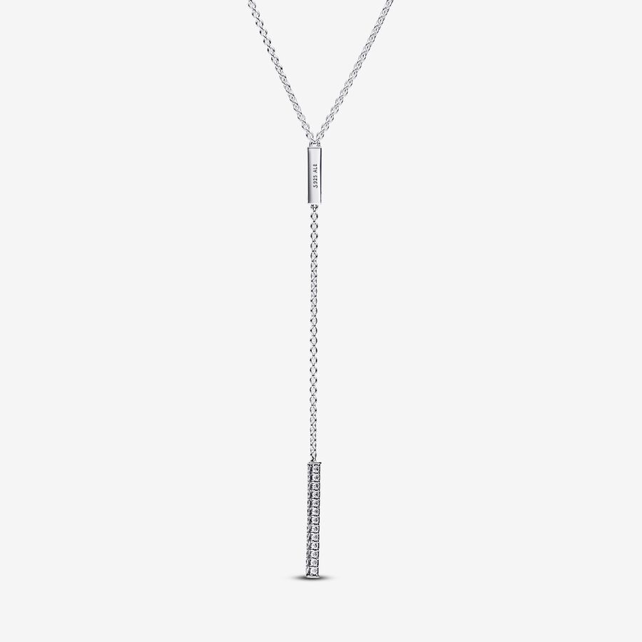 Pandora Timeless Pavé Prism Drop Necklace | Sterling silver | Pandora AU
