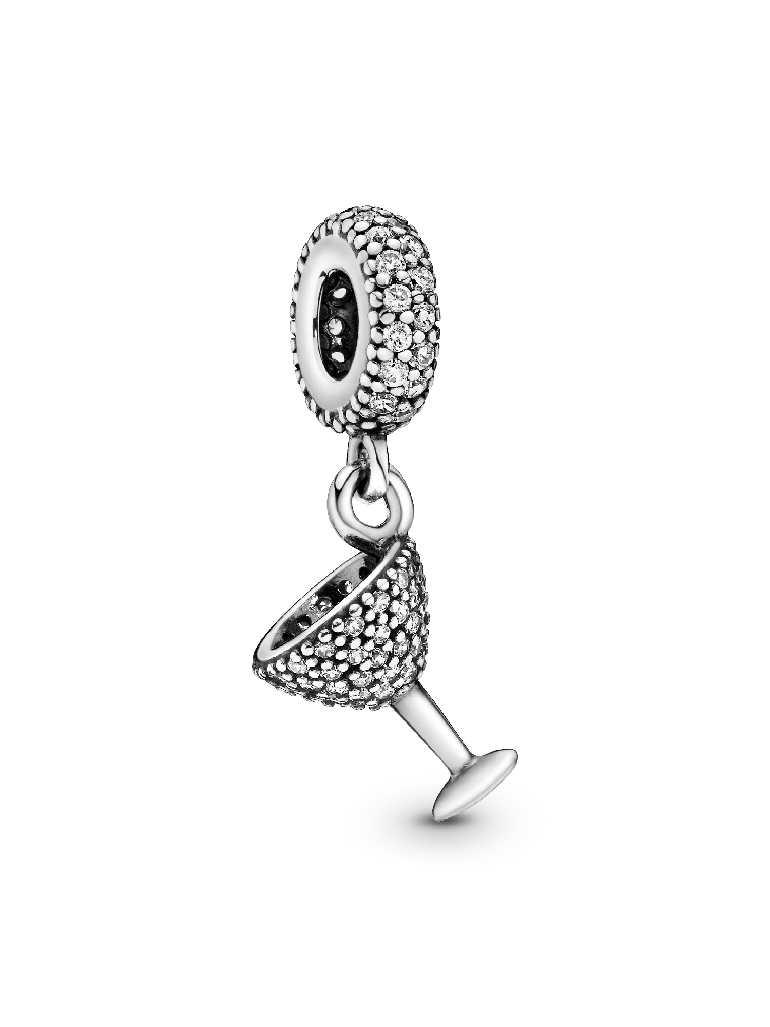 Pavé Cocktail Glass Dangle Charm