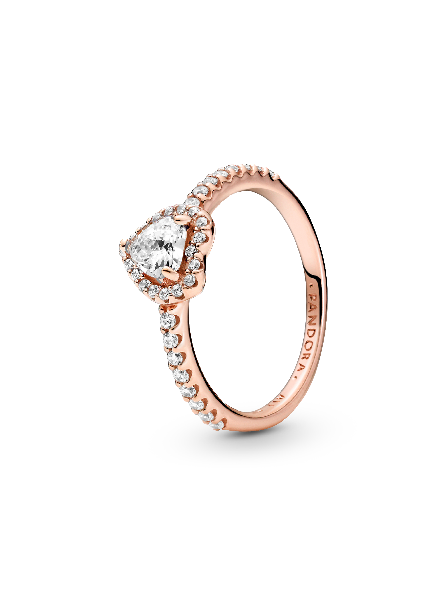 Sparkling Elevated Heart Ring