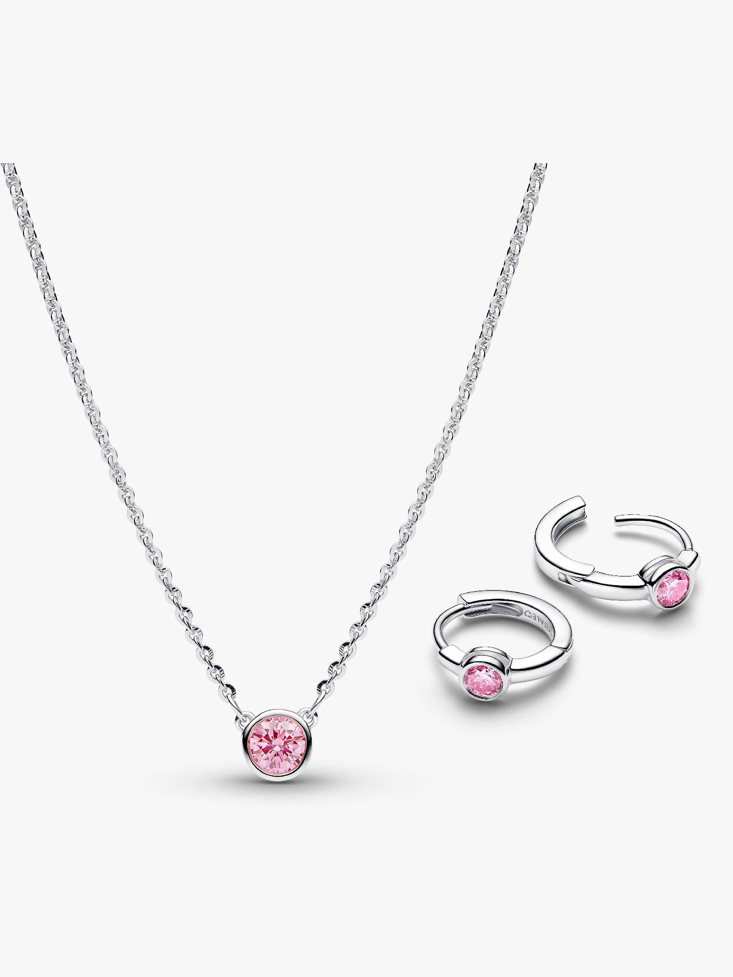 Perfect in Pink Lab-grown Diamond Necklace Set