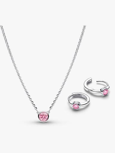 Perfect in Pink Lab-grown Diamond Necklace Set