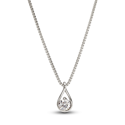Pandora Infinite 14k White Gold Lab-grown Diamond Pendant Necklace